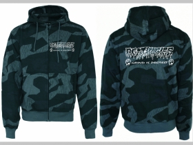 Agathocles  hrubá maskáčová mikina na zips s kapucou vzor Nightcamo-Nočný maskáč "Splinter"